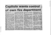 Capitola wants control of own fire department