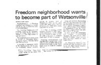 Freedom neighborhood wants to become part of Watsonville