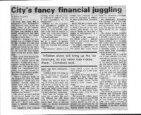 City's fancy financial juggling