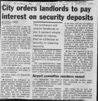 City orders landlords to pay interest on security deposits