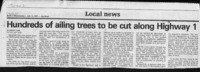Hundreds of ailing trees to be cut along Highway 1