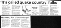 It's called quake country, folks