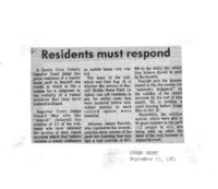 Residents must respond