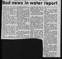 Bad news in water report