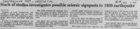 Stack of studies investigates possible seismic signposts to 1989 earthquake