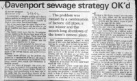 Davenport sewage strategy ok'd