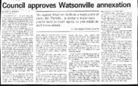 Council approves Watsonville annexation