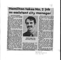 Hamilton takes No. 2 job as assistant city manager