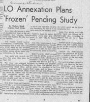 LO annexation plans 'frozen' pending study