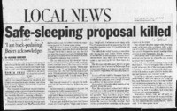 Safe-sleeping proposal killed