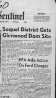 Soquel District Gets Glenwood Dam Site