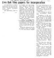 Live Oak files papers for incorporation