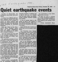 Quiet earthquake events