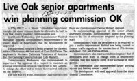 Live Oak senior apartments win planning commission OK