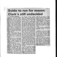 Soldo to run for mayor; Clark's still undecided