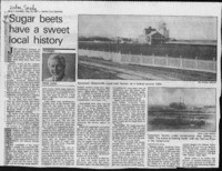 Sugar beets have a sweet local history