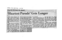 Shortest Parade' Gets Longer