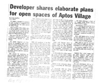 Developer shares elaborate plans for open spaces of Aptos Village