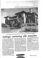 College restoring old mansion