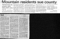 Mountain residents sue county