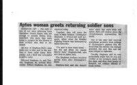 Aptos woman greets returning soldier sons