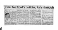 Deal for Ford's building falls through