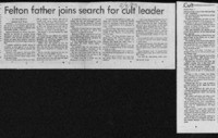 Felton father joins search for cult leader