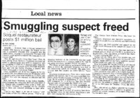 Smugling suspect freed