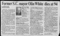 Former S.C. mayor Olin White dies at 94