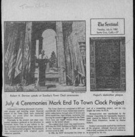 July 4 Ceremonies Mark End to Town Clock Project
