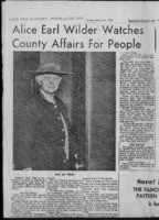 Alice Earl Wilder Watches County Affairs for People