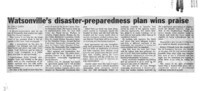 Watsonville's disaster-preparedness plan wins praise