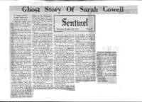 Ghost story of Sarah Cowell