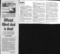 Official: Olivet deal is dead