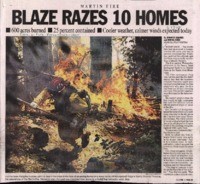 BLAZE RAZES 10 HOMES