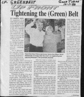 Tightening the (Green) belt