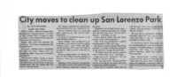 City moves to clean up San Lorenzo Park