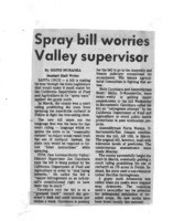 Spray bill worries Valley supervisor