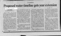 Proposed water timeline gets year extension