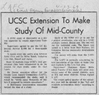 UCSC Extension to Make Study of Mid-County