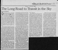 The Long Road to Transit in the Sky