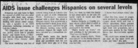 AIDS issue challenges Hispanics on several levels