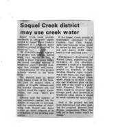 Soquel Creek district may use creek water