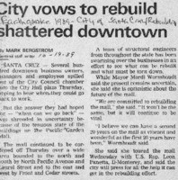 City vows to rebuild shattered downtown