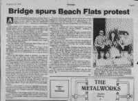 Bridge spurs Beach Flats protest