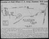 Location of field where U. S. Army planes will land