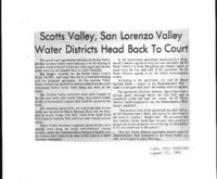 Scotts Valley, San Lorenzo Valley Water Districts Head Back To Court