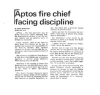 Aptos fire chief facing discipline