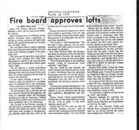 Fire board approves lofts