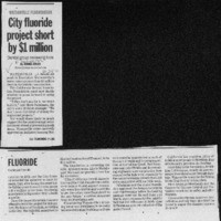 City fluoride project short by $1 million